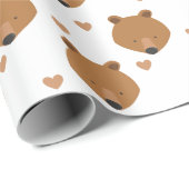 Beer Face Heart Animal Cadeaupapier (Rol Hoek)