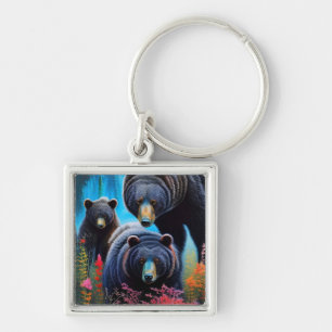 Beer familie collage sleutelhanger