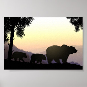 Beer familie Grizzly Poster