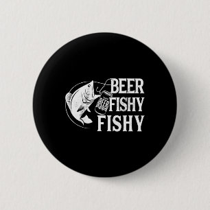 Beer Fishy Funny Vist Ronde Button 5,7 Cm