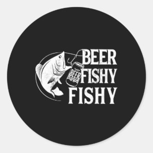 Beer Fishy Funny Vist Ronde Sticker