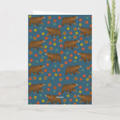Beer Floral Pattern Bedankkaart (Achterkant)