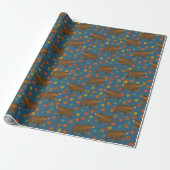 Beer Floral Pattern Cadeaupapier (Uitgerold)