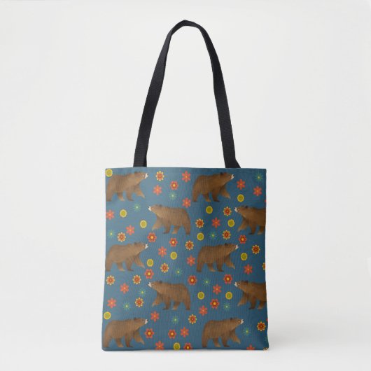 Beer Floral Pattern Draagtas (Voorkant)
