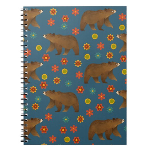 Beer Floral Pattern Notitieboek (Voorkant)