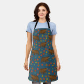 Beer Floral Pattern Schort (Gedragen)