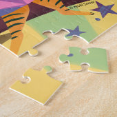 Beer, Fox en tijger Pierrot Clown Jigzaag Puzzle Legpuzzel (Zijkant)