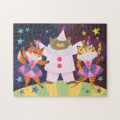 Beer, Fox en tijger Pierrot Clown Jigzaag Puzzle Legpuzzel (Horizontaal)