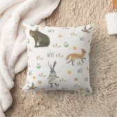 Beer Fox Rabbit Owl Birds Art Kussen (Deken)