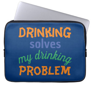 Beer Funny Quote: Drink lost Drink probleem op Laptop Sleeve