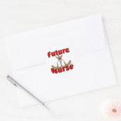 Beer Future Nurse T-shirts en cadeautjes Ronde Sticker (Envelop)