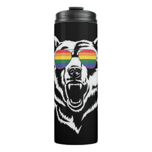 Beer Gay LGBTQ Rainbow Zonnebril Pride Flag Thermosbeker