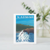 Beer Gevist in de Katmai, Alaska Briefkaart (Staand voorkant)