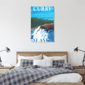 Beer Gevist in de rivier de Curry, Alaska Canvas Afdruk (Insitu (Slaapkamer))