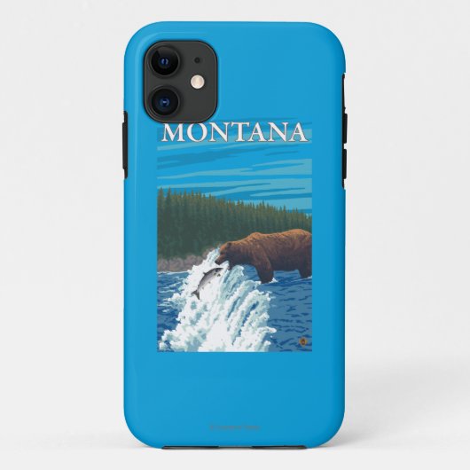 Beer Gevist in de rivier de Montana Case-Mate iPhone Case (Achterkant)