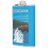 Beer Gevist in de rivier de Montana Heupfles (Links)