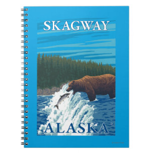 Beer Gevist in de rivier de Skagway, Alaska Notitieboek