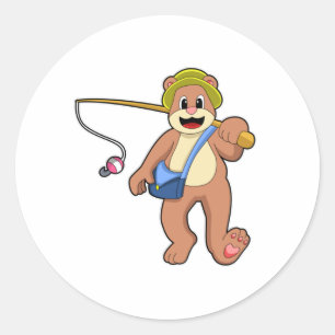 Beer Gevist met Geviste staaf Ronde Sticker