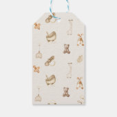 Beer Giraffe Speelgoed Cute Baby Borrel Cadeaulabel (Achterkant)
