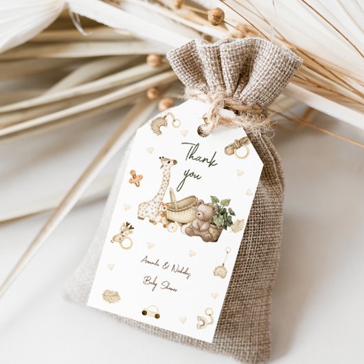 Beer Giraffe Speelgoed Cute Baby Borrel Cadeaulabel