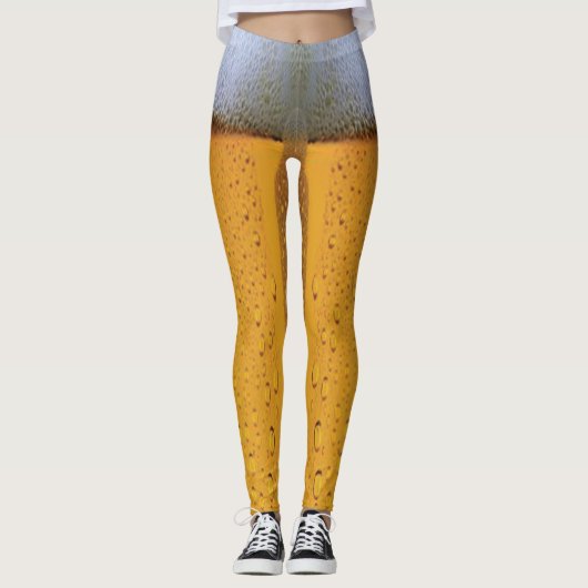 Beer Glass Foaming Beer Leggings (Voorkant)