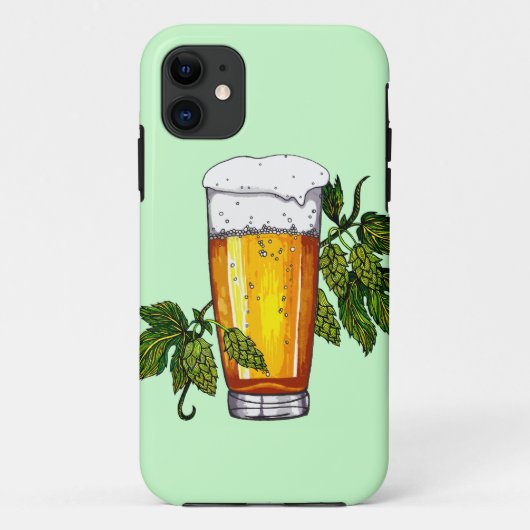 Beer Glass & Hop Case-Mate iPhone Case (Achterkant)