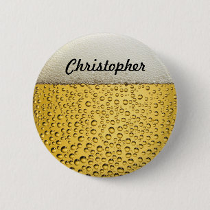 Beer Glass Personaliseer Foto Ronde Button 5,7 Cm