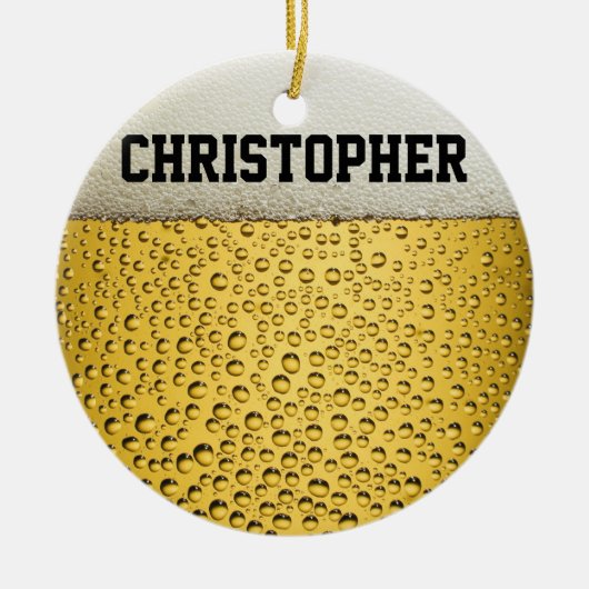 Beer Glass Personaliseren Keramisch Ornament (Voorkant)