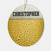Beer Glass Personaliseren Keramisch Ornament (Links)