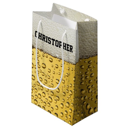 Beer Glass Personaliseren Klein Cadeauzakje (Voorkant Gekanteld)