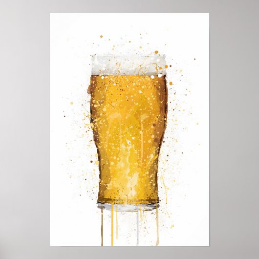 Beer Glass Poster (Voorkant)