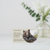 Beer glimlachen visitekaartje (Staand voorkant)