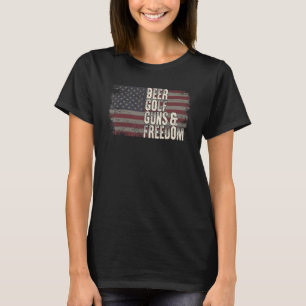 Beer Golf Pistolen Freedom T-shirt
