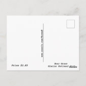 Beer Grass Glacier National Park Briefkaart (Achterkant)