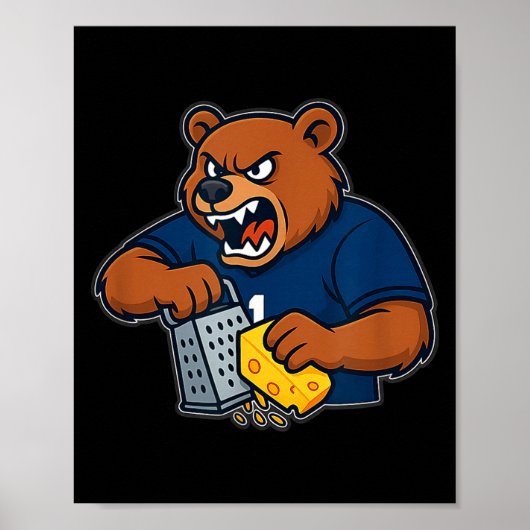 Beer Grating Kaas Grappig Poster (Voorkant)
