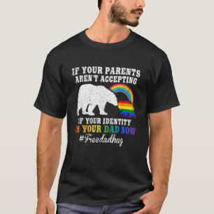 Beer Gratis Pap Hugs LGBT Flag Regenboog LGBTQ Vad T-shirt