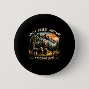 Beer Great Smokey Mountains National Park Zwarte B Ronde Button 5,7 Cm