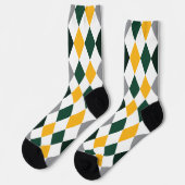Beer Green en Gold Argyle Pattern Socks Sokken (Links)