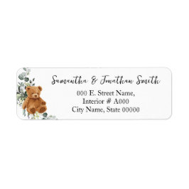 Beer Greenery Baby shower Return Address Label