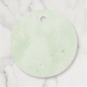 Beer Greenery Gold Baby shower Hartelijk dank Bedankjes Labels (Achterkant)