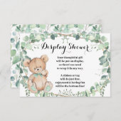 Beer Greenery Gold Display Baby shower Informatiekaartje (Voorkant / Achterkant)