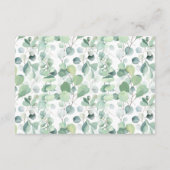 Beer Greenery Gold Display Baby shower Informatiekaartje (Achterkant)