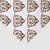 Beer Grizzly Brown Rustic Woodland Animals Pattern Tissuepapier (Detail)