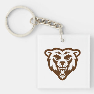 Beer Grizzly Brown Rustic Woodland Folk Animals Sleutelhanger