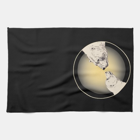 Beer handdoekmoeder en Beer handdoek (Horizontaal)