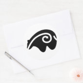 beer hartlijn ronde sticker (Envelop)