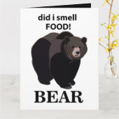 Beer Heb ik eten geroken Grappige beer Kaart (Gele Bloem)