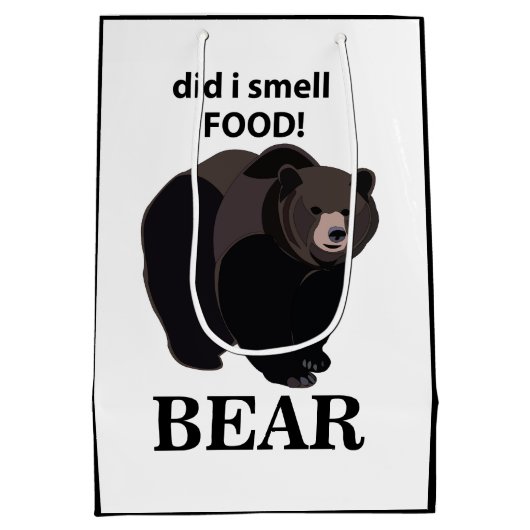 Beer heb ik voedsel geuren Grappig Beer Medium Cadeauzakje (Achterkant)