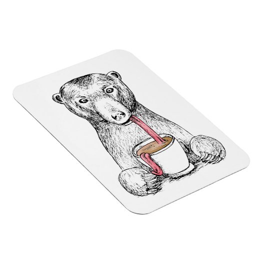 Beer heeft koffie nodig Illustratie ontwerp Magneet (Rechterzijde)
