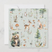 Beer herten eekhoorn bos schattige dieren Baby sho Kaart (Achterkant)